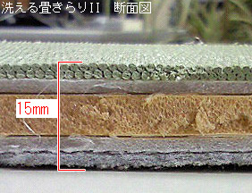 洗える畳　断面図