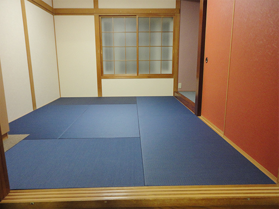 江別市元江別・お好みのカラーで施工 カラー畳で個性派の和室