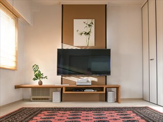 tatami Wall hanging ～畳表deテレビボード～
