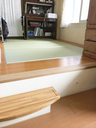 札幌市南区・和紙表 縁無半畳から縁付畳へ