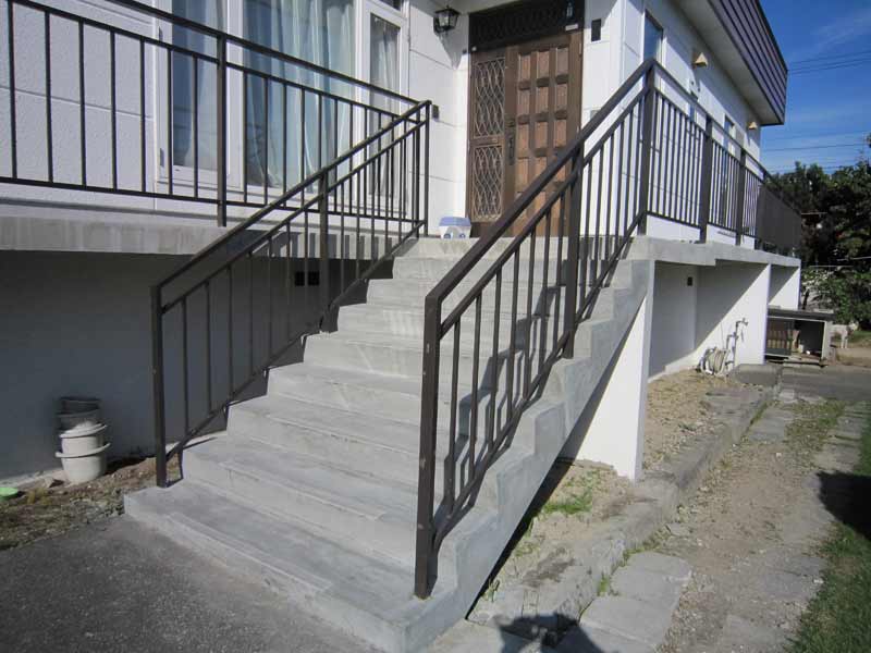 階段のモルタル補修完了